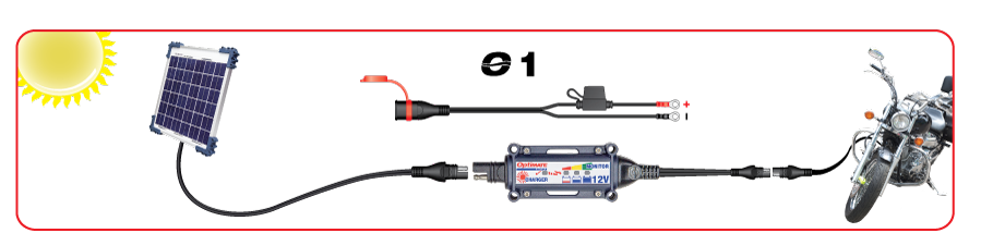 Chargeur de batterie solaire Tecmate OPTIMATE SOLAR 12V 20W 1.66A