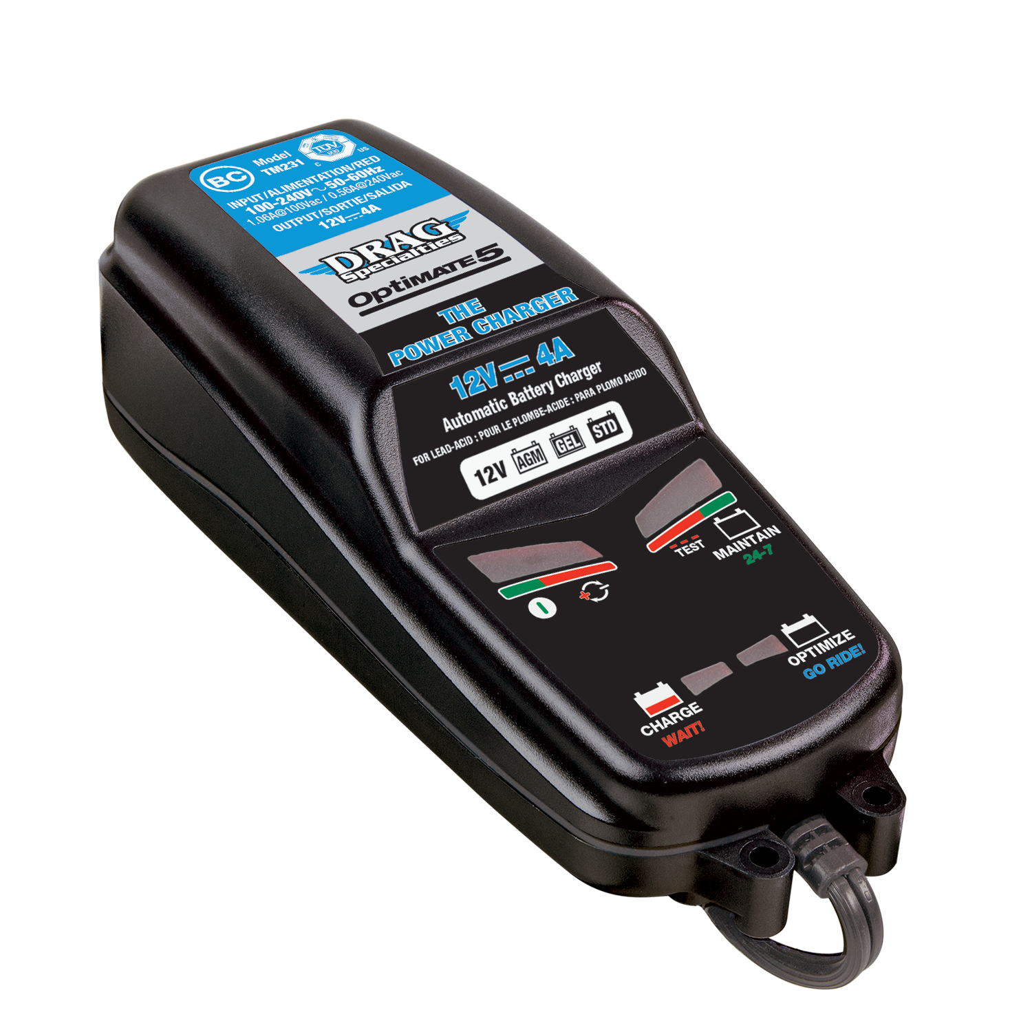 Battery Charger w/ Tester Optimate 5 by Drag Specialties - 3807-0467